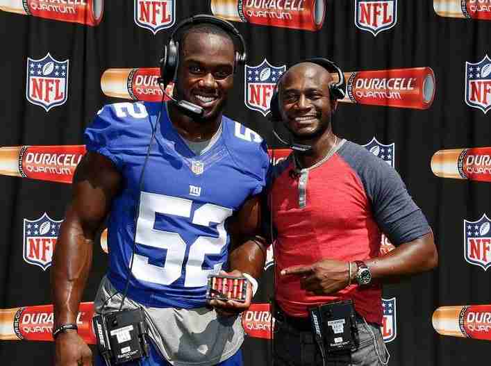 Jon Beason and Taye Diggs