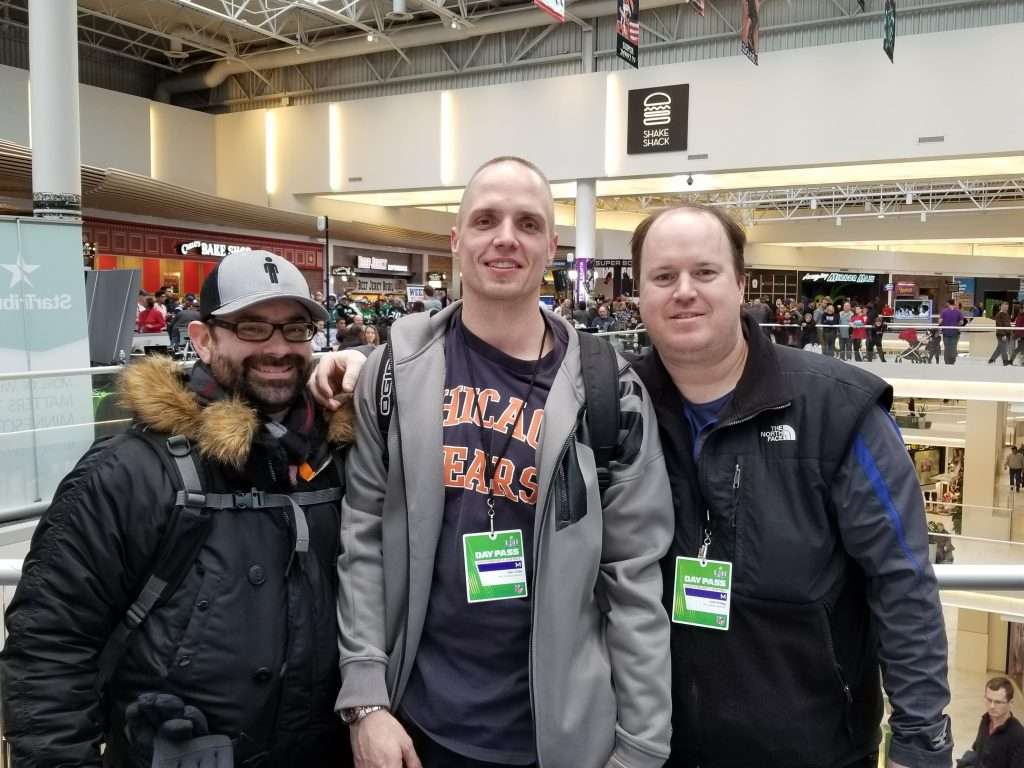 Radio Row at the Super Bowl. Paul Eide, Matt Stewart, Joe Kinsey Are Pictured Here