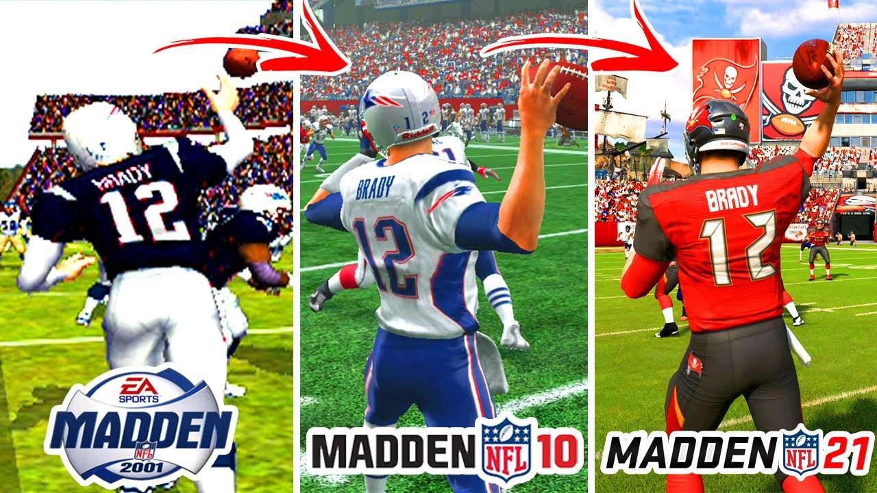 Tom Brady Madden Thru The Years Collage