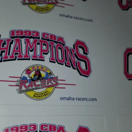 Omaha Racers CBA Championship Stickers